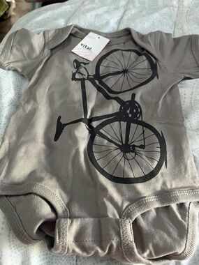 Vital Kids Gray Bicycle One-Piece